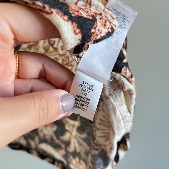 Lucky Brand Split Neck Studded Tank Top Womens Size S Printed - Picture 5 of 8